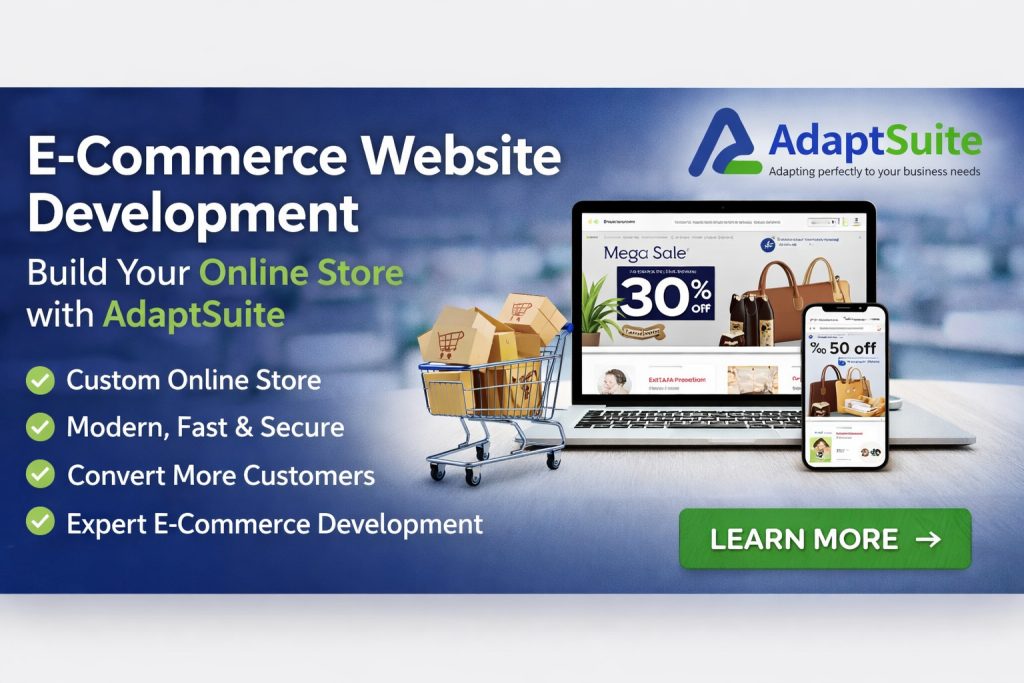 E-Commerce Website Development – Build Your Online Store with AdaptSuite