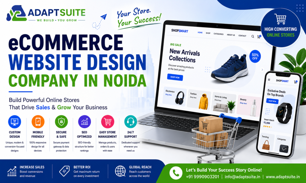 eCommerce Website Design Company in Noida: Build a High-Converting Online Store with AdaptSuite